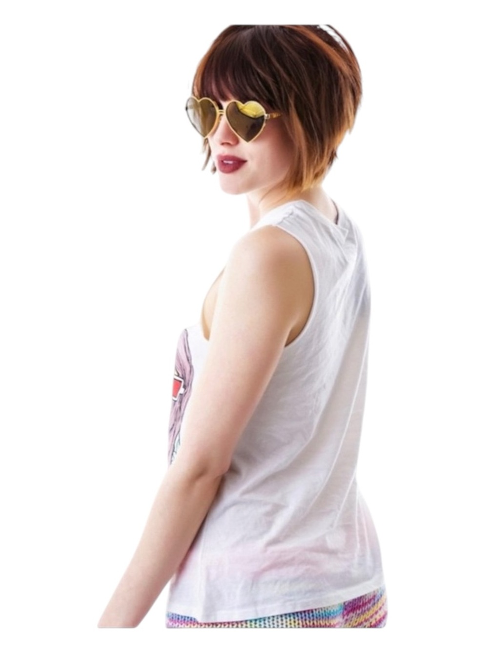 VHTF: Valfre ☻ Vision Girls Weed 3D Muscle Tee ☻ Hand Drawn Graphics ☻︎ Small - Picture 4 of 16